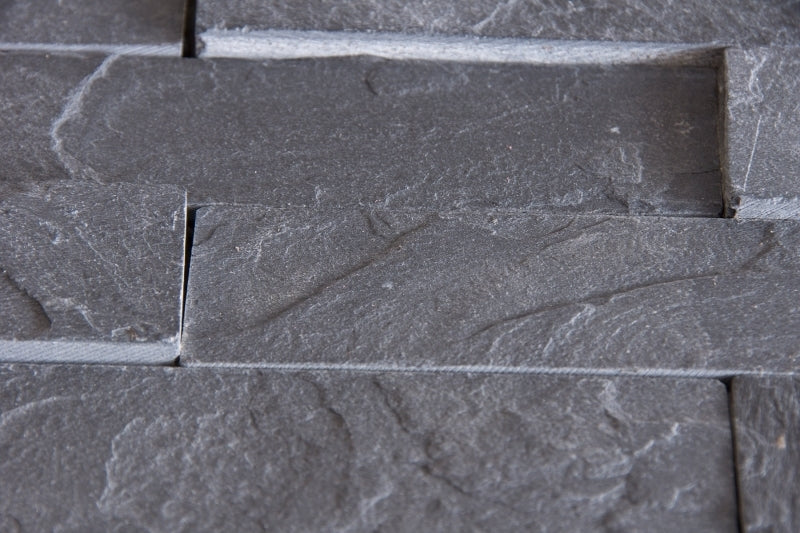 Wandtegel Steenstrips Louisiana 10x35 - Leisteen