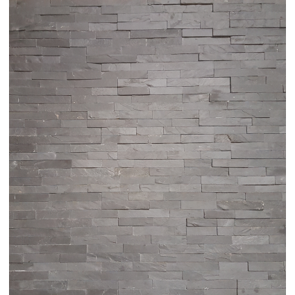 Wandtegel Steenstrips Louisiana 10x35 - Leisteen