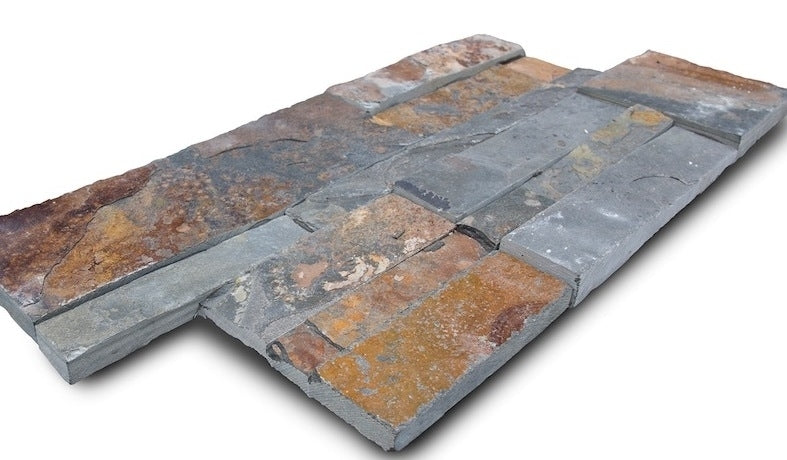 Wandtegel Steenstrip New York 18x35 - Leisteen