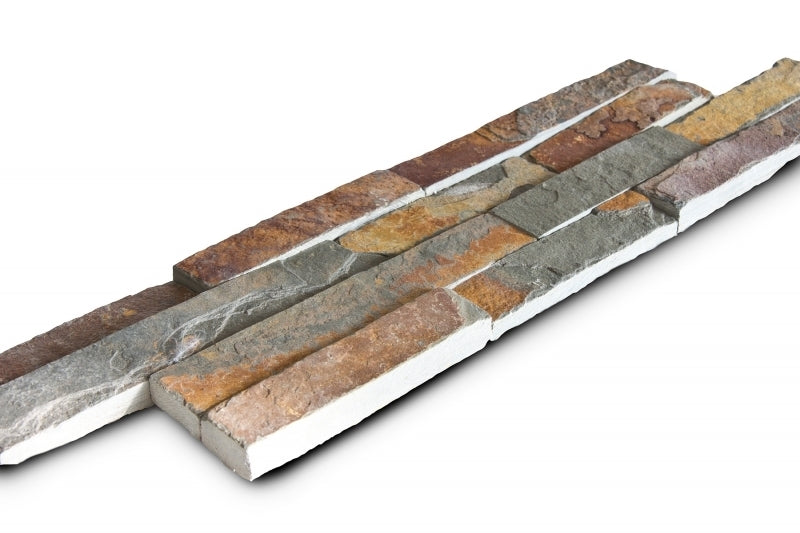 Wandtegel Steenstrip Seattle 10x35 - Leisteen