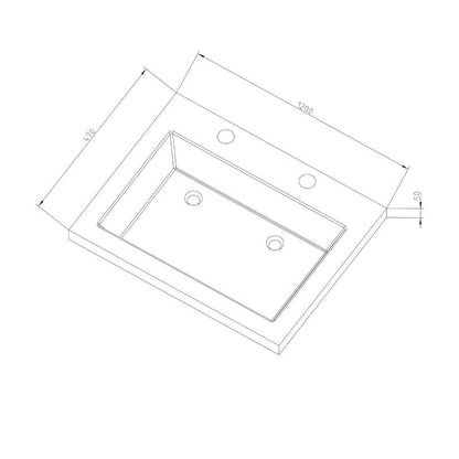Badmeubel Trend Stone 120 Hoogglans Wit