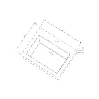 Badmeubel Trend Stone 60 Hoogglans Wit