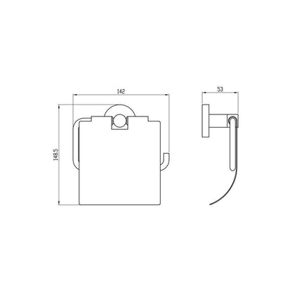 Toiletrolhouder Rond chroom