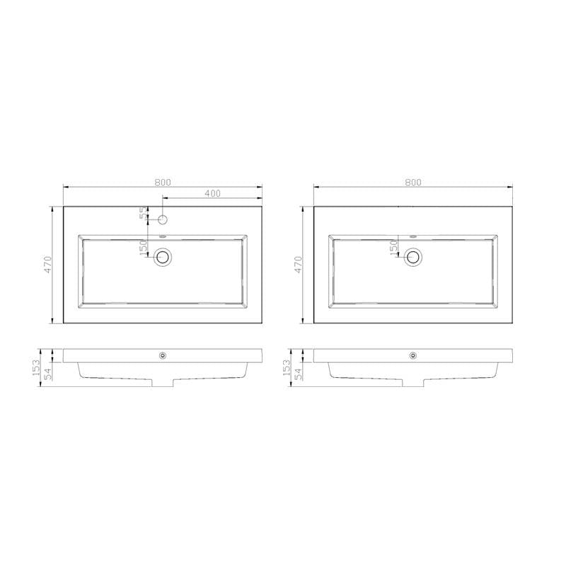 Badmeubel Vision Keramiek 80