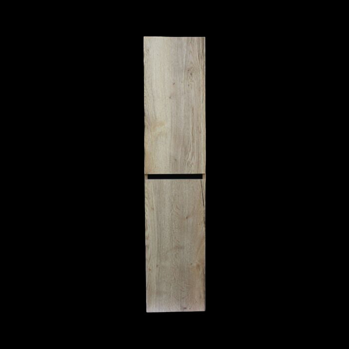 Kolomkast Trendline 160 Natural Oak met greeplijst mat zwart