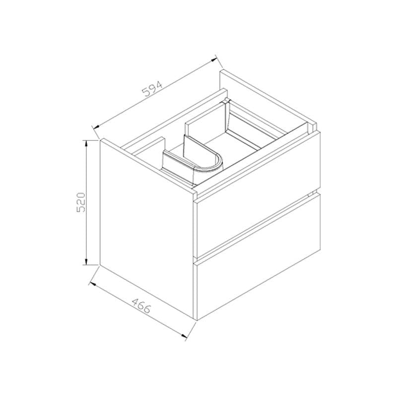 Badmeubel Trendline 60 Light Wood