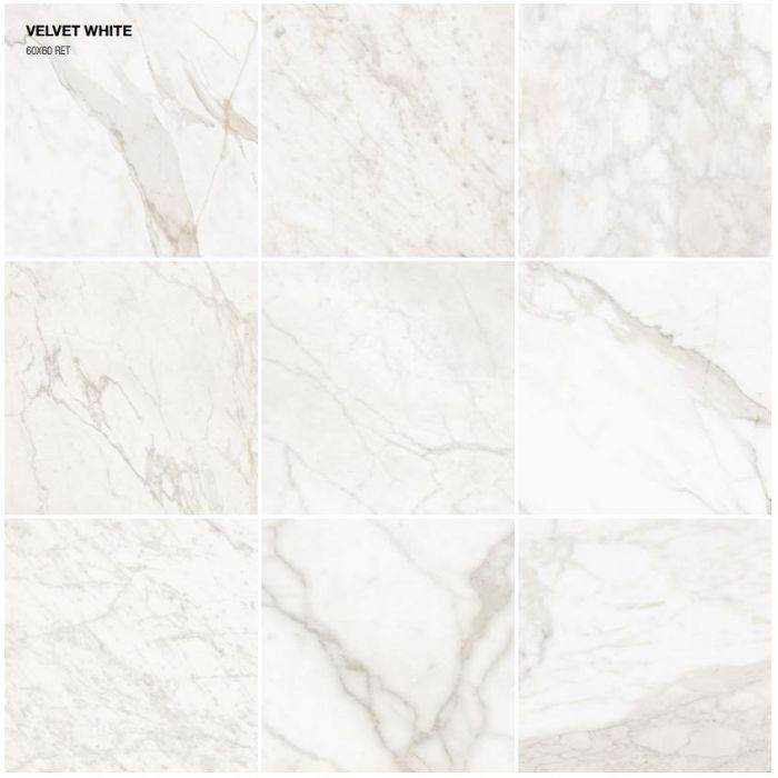 Velvet White 60x60 rett