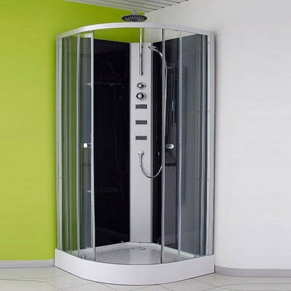 Wiesbaden Jupiter complete douchecabine 90x90x225 alu mat 5mm glas