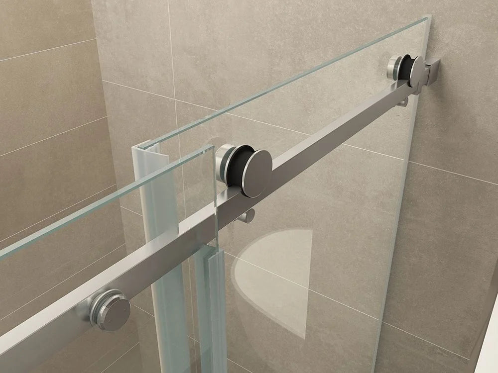 Wiesbaden Slide Douchedeur 140cm Chroom Schuifdeur 8mm Helder Glas nano-coating