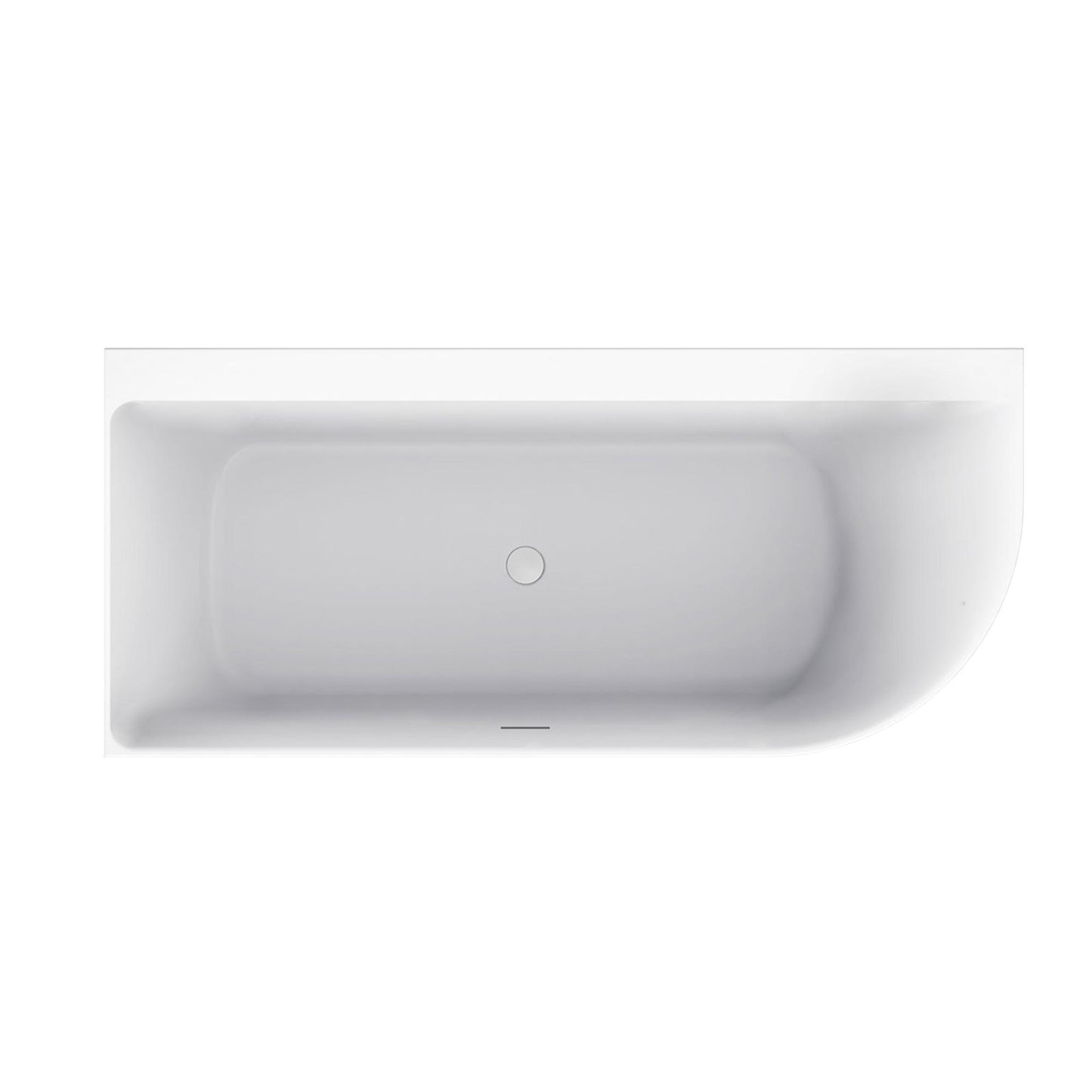 Wiesbaden Zenn hoekbad Links 170 x 75 cm acryl glans wit met waste glans wit