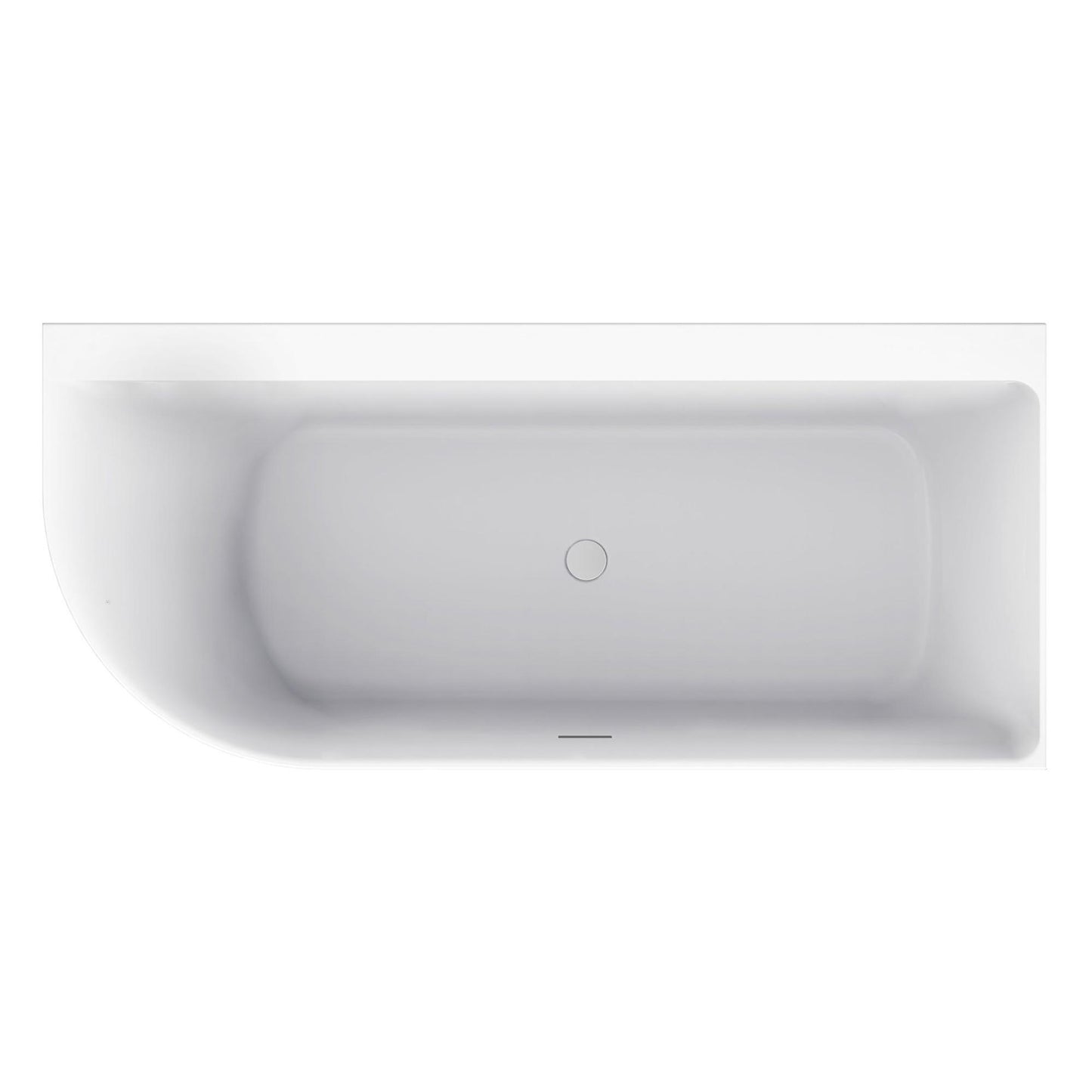 Wiesbaden Zenn hoekbad rechts 170 x 75 cm acryl glans wit met waste glans wit
