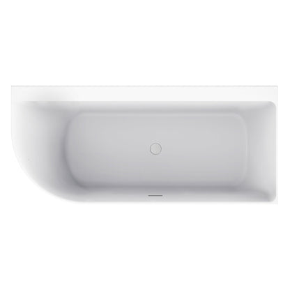 Wiesbaden Zenn hoekbad rechts 170 x 75 cm acryl glans wit met waste glans wit