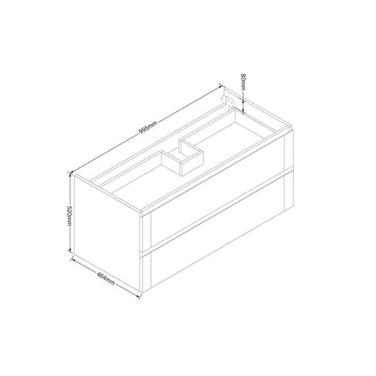 Badmeubel Wood Keramiek 100