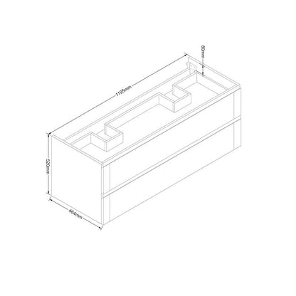 Badmeubel Wood Senza 120