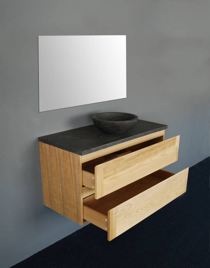 Badmeubel Wood Dynasty met ronde kom 100