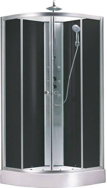 Wiesbaden Jupiter complete douchecabine 90x90x225 alu mat 5mm glas