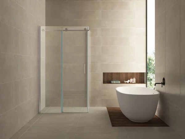Douchecabine Wiesbaden Pared 140x90x200cm 1 schuifdeur 8mm helder glas met nano