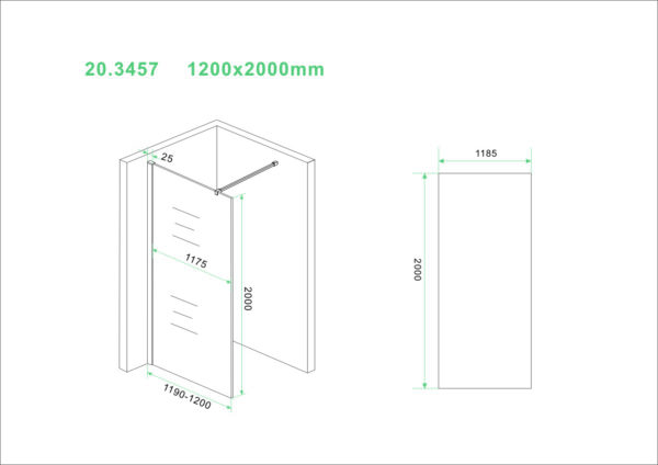 Wiesbaden Slim glasplaat helder 120x200 cm - 8mm NANO glas