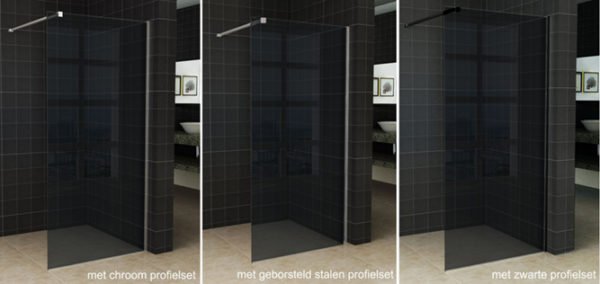 Wiesbaden Slim glasplaat rookglas 100x200 cm - 8mm NANO glas