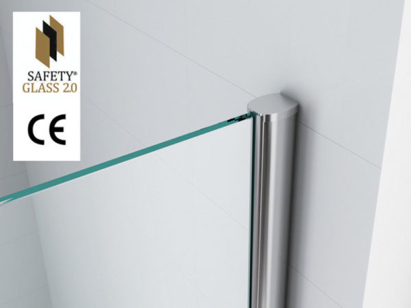 Wiesbaden Safety Glass inloopdouche 80x200 cm - 10mm NANO Safety glass