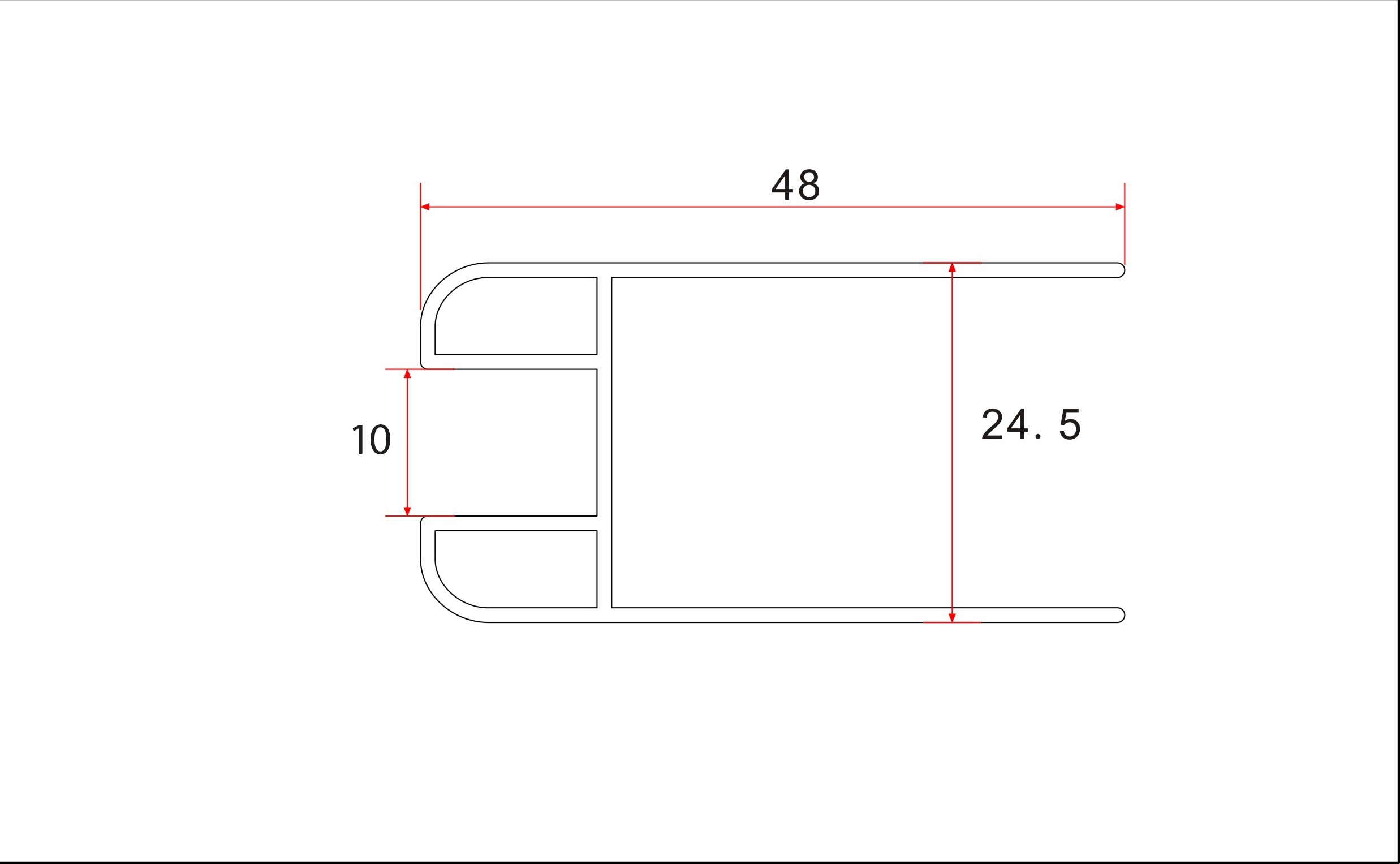 Wiesbaden chroom glasprofiel tbv muurprofiel glasdikte 1cm lengte 200 cm Wiesbaden chroom glasprofiel tbv muurprofiel glasdikte 1cm lengte 200 cm