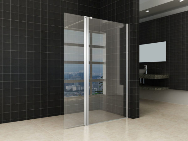 Wiesbaden zijwand + scharnierprofiel 300x2000 10mm NANO glas