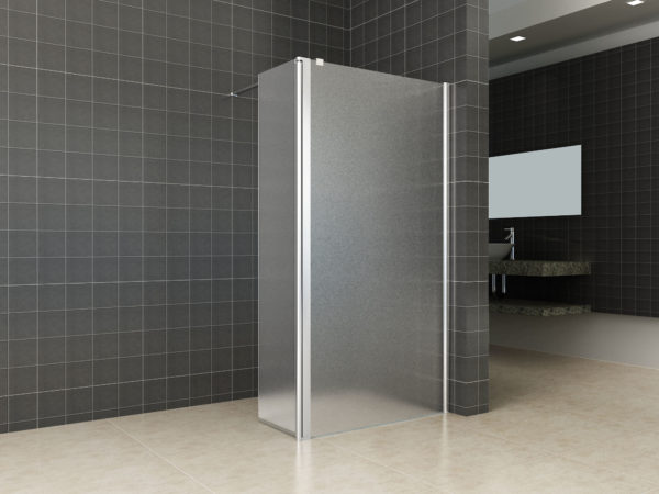 Wiesbaden zijwand+scharnierprof.rechts 350x2000 10mm NANO geheel matglas