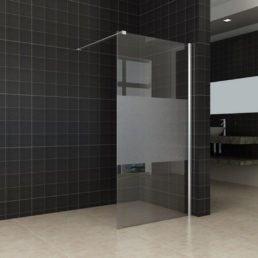 Wiesbaden Comfort inloopdouche 90x200 cm - 10mm NANO gedeeltelijk matglas