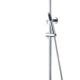 Wiesbaden Caral douche-opbouwset + thermostaatkraan chroom