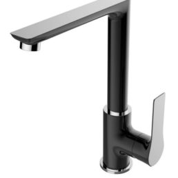 Wiesbaden Casma éénhendel-keukenmengkraan zwart/chroom Wiesbaden Casma éénhendel-keukenmengkraan zwart/chroom