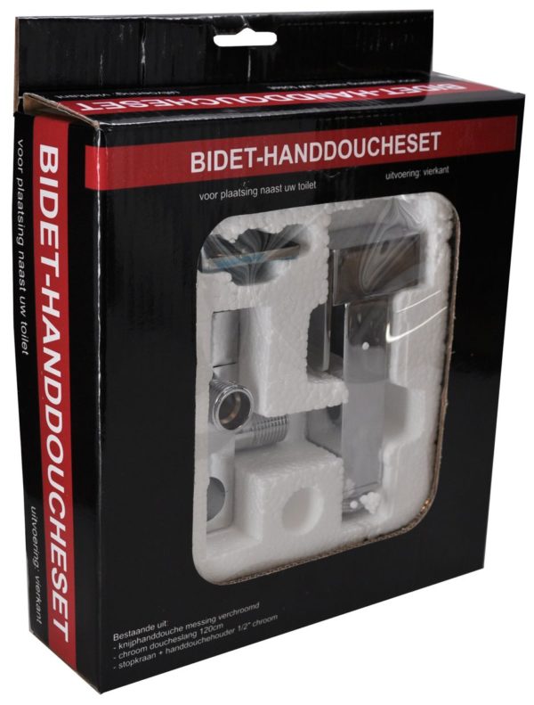 Wiesbaden chroom bidet-handdoucheset rond