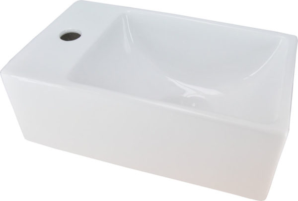 Wiesbaden Rhea XXS links fontein 30.5x18x11 wit