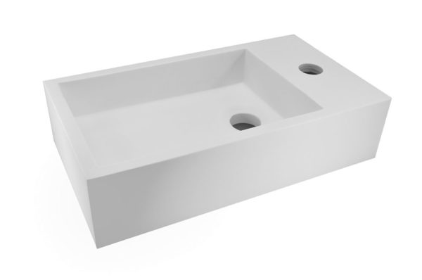 Wiesbaden Solid Surface fontein rechts 400x220x100