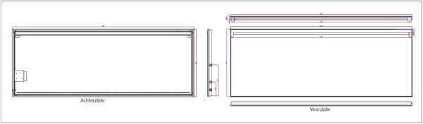 Wiesbaden Ambi One dimbare Led condensvrije spiegel 160x60cm
