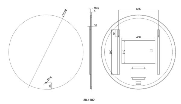 Wiesbaden Soul spiegel + Led rond 100cm