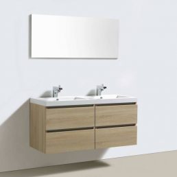 Badmeubel Trendline 120 Light Wood met 4 lades Badmeubel Trendline 120 Light Wood met 4 lades