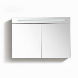 Spiegelkast 80 met LED  verlichting Zwart Wenge