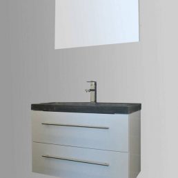 Badmeubel Compact Stone 80 Hoogglans Wit Badmeubel Compact Stone 80 Hoogglans Wit