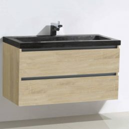 Badmeubel Trend Stone 100 Light Wood Badmeubel Trend Stone 100 Light Wood