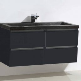 Badmeubel Trend Stone 120 Hoogglans Antraciet met 4 lades Badmeubel Trend Stone 120 Hoogglans Antraciet met 4 lades