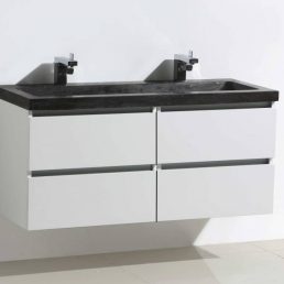 Badmeubel Trend Stone 120 Wit met 4 lades Badmeubel Trend Stone 120 Wit met 4 lades