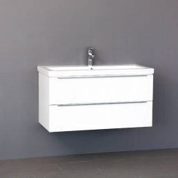 Badmeubel Senza Keramiek 100 Wit Badmeubel Senza Keramiek 100 Wit