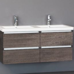 Badmeubel Trend Keramiek 120 Century Oak met 4 lades Badmeubel Trend Keramiek 120 Century Oak met 4 lades