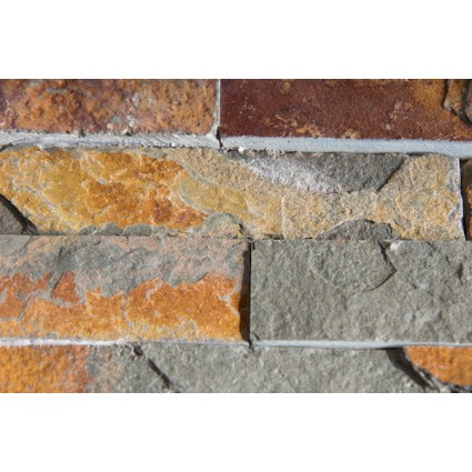 Wandtegel Steenstrip Seattle 10x35 - Leisteen Wandtegel Steenstrip Seattle 10x35 - Leisteen