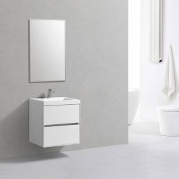 Badmeubel Compact Greeploos 60 Hoogglans Wit Badmeubel Compact Greeploos 60 Hoogglans Wit