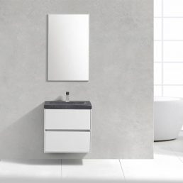 Badmeubel Compact Stone Greeploos 60 Hoogglans Wit Badmeubel Compact Stone Greeploos 60 Hoogglans Wit