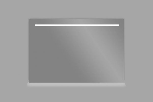 Aluminium spiegel met LED verlichting en onderverlichting 100 inclusief spiegelverwarming