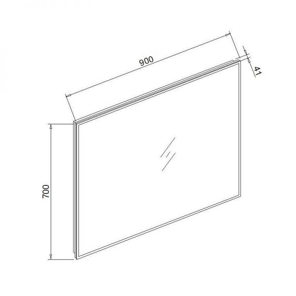 Aluminium spiegel LED Infinity 90 met spiegelverwarming