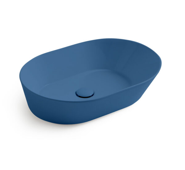 Mees Design Opbouw Waskom Ovaal Mat Blauw