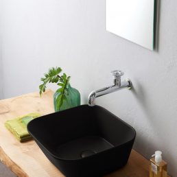 Mees Design Opbouw Waskom Vierkant Mat Zwart